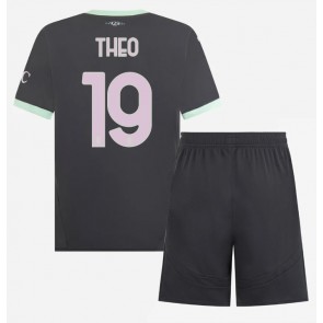 Billiga AC Milan Theo Hernandez #19 Tredjeställ Barn 2024-25 Kortärmad (+ Korta byxor)